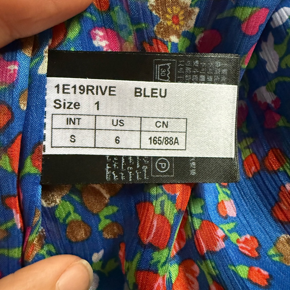 Ba&Sh Rive Blue Button Down Blouse - Picture 10 of 10